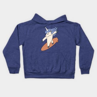 Unicorn surfing Kids Hoodie